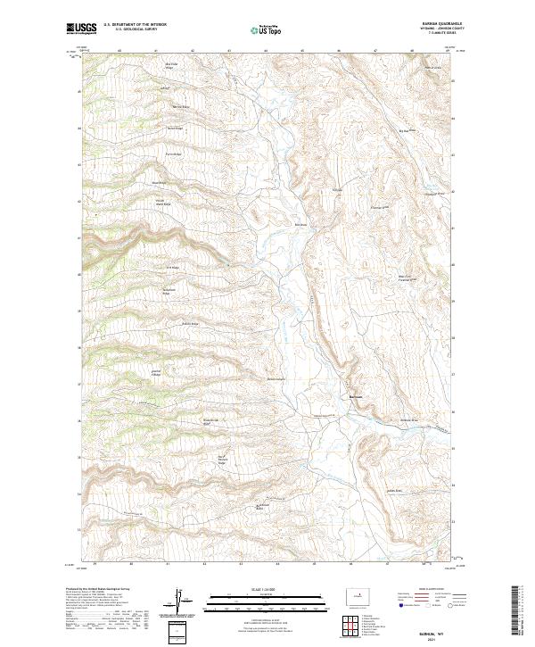 Barnum, WY — USGS 7.5-minute topo (2021)