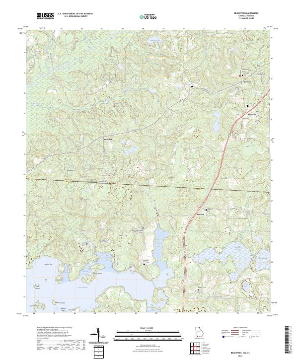 Beachton, GA-FL — USGS 7.5-minute topo (2024)