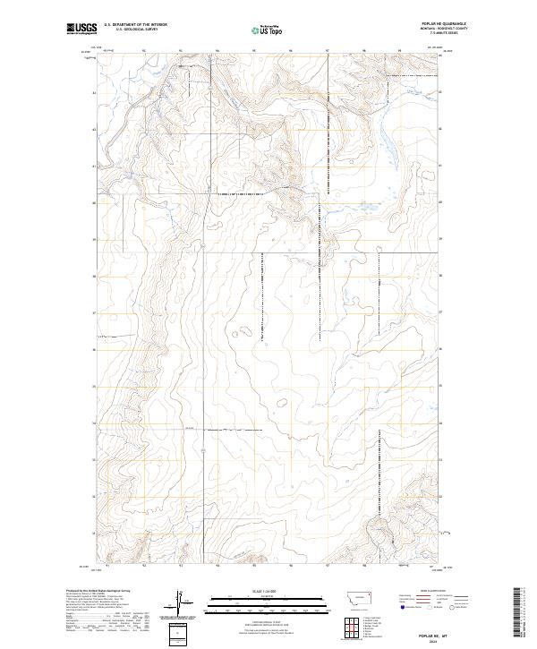 Poplar NE, MT — USGS 7.5-minute topo (2024)