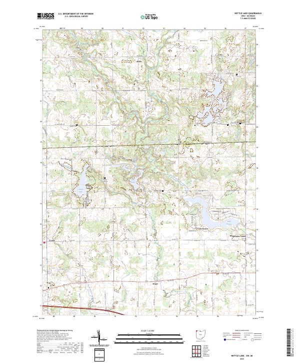 Nettle Lake, OH-MI — USGS 7.5-minute topo (2023)