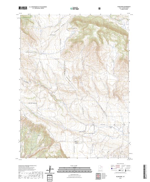 Blair Basin, UT — USGS 7.5-minute topo (2023)