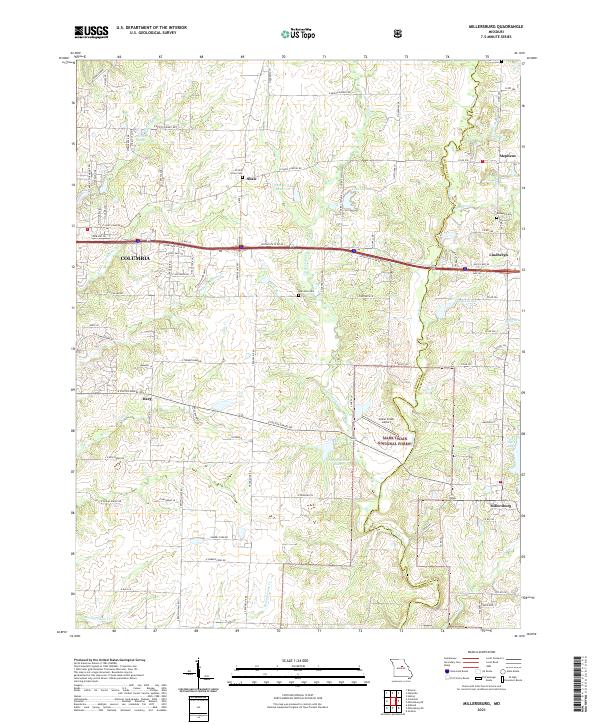 Millersburg, MO — USGS 7.5-minute topo (2021)