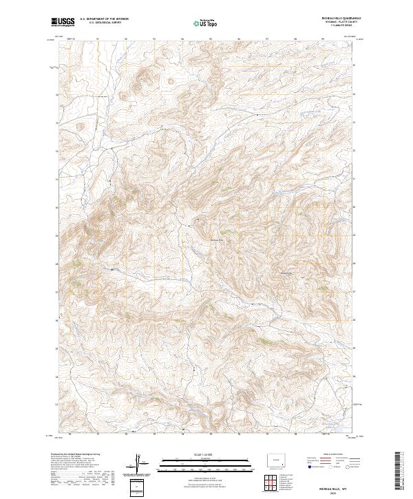 Richeau Hills, WY — USGS 7.5-minute topo (2023)