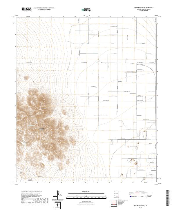 Square Mountain, AZ — USGS 7.5-minute topo (2021)