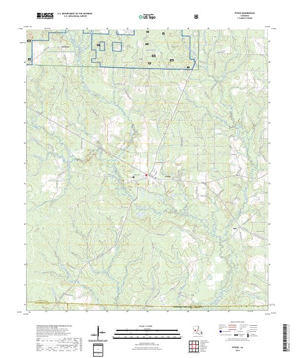 Pitkin, LA — USGS 7.5-minute topo (2024)