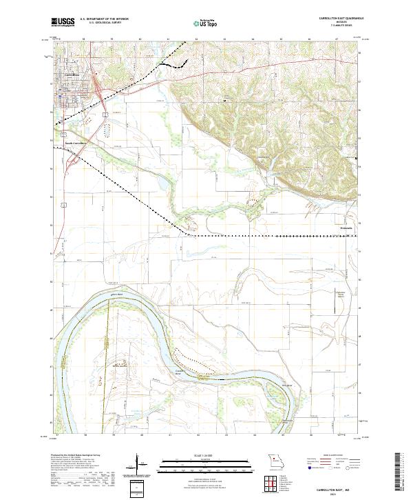 Carrollton East, MO — USGS 7.5-minute topo (2021)
