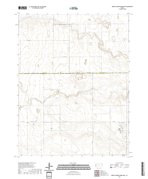 Middle Ladder Creek West, KS — USGS 7.5-minute topo (2022)