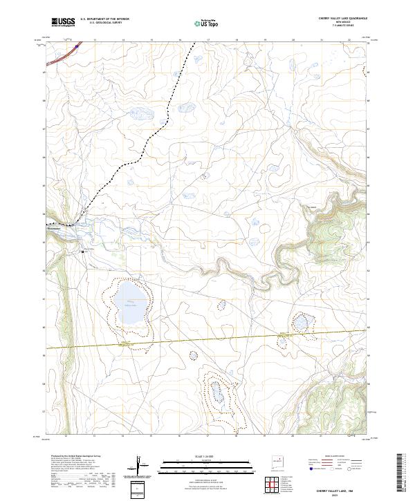Cherry Valley Lake, NM — USGS 7.5-minute topo (2023)