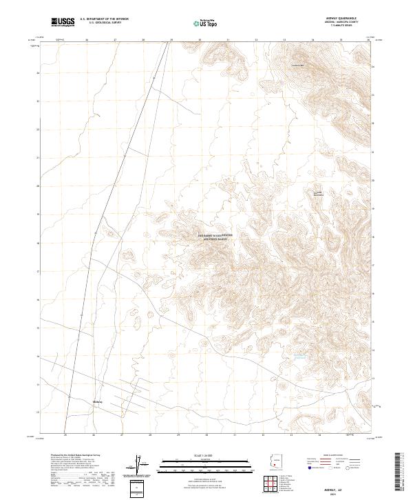 Midway, AZ — USGS 7.5-minute topo (2021)