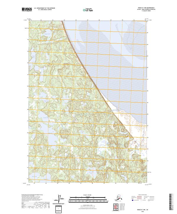 Kenai D-1 NW, AK — USGS 7.5-minute topo (2024)