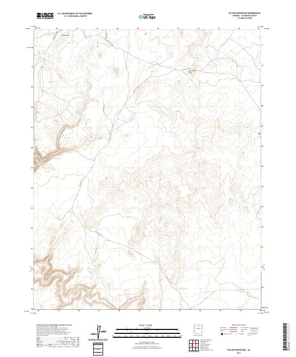 Pillow Mountain, AZ — USGS 7.5-minute topo (2021)