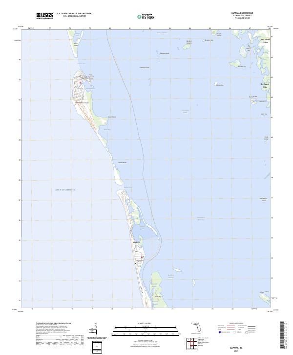 Captiva, FL — USGS 7.5-minute topo (2025)