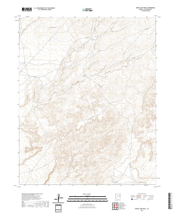 Boggy Lake Well, AZ — USGS 7.5-minute topo (2021)