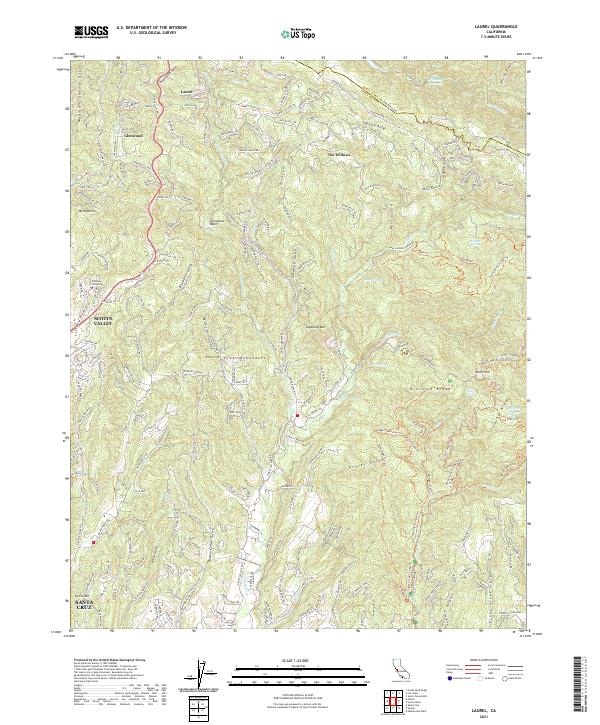 Laurel, CA — USGS 7.5-minute topo (2021)