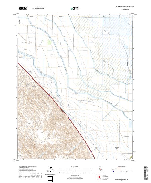 Charleston School, CA — USGS 7.5-minute topo (2021)