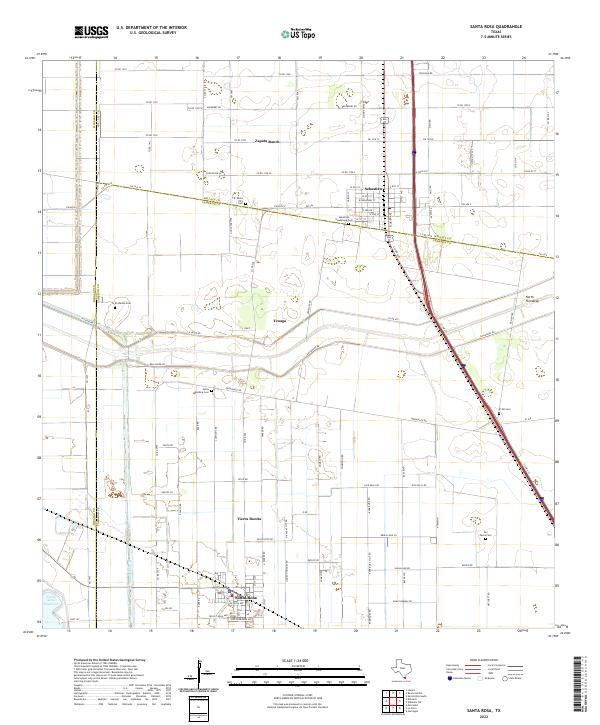 Santa Rosa, TX — USGS 7.5-minute topo (2022)