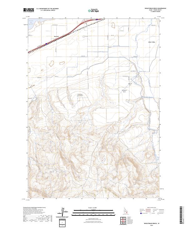 Wheatgrass Bench, ID — USGS 7.5-minute topo (2024)