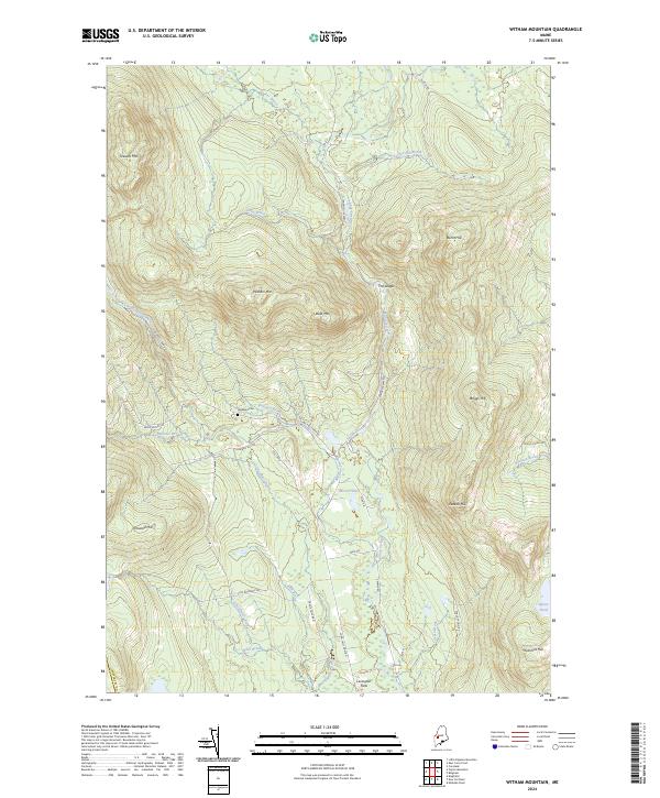 Witham Mountain, ME — USGS 7.5-minute topo (2024)