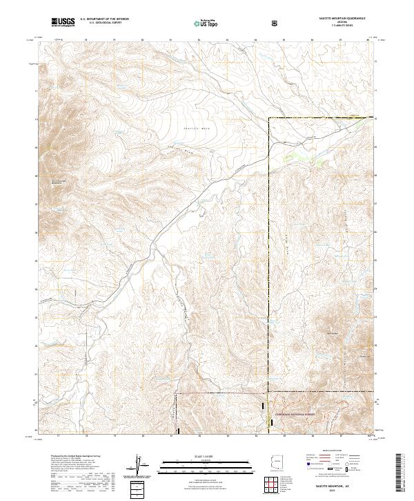 Saucito Mountain, AZ — USGS 7.5-minute topo (2021)