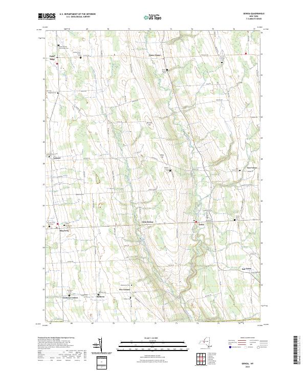 Genoa, NY — USGS 7.5-minute topo (2023)