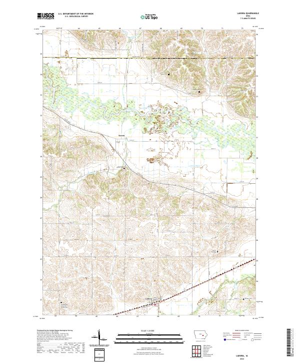 Ladora, IA — USGS 7.5-minute topo (2022)