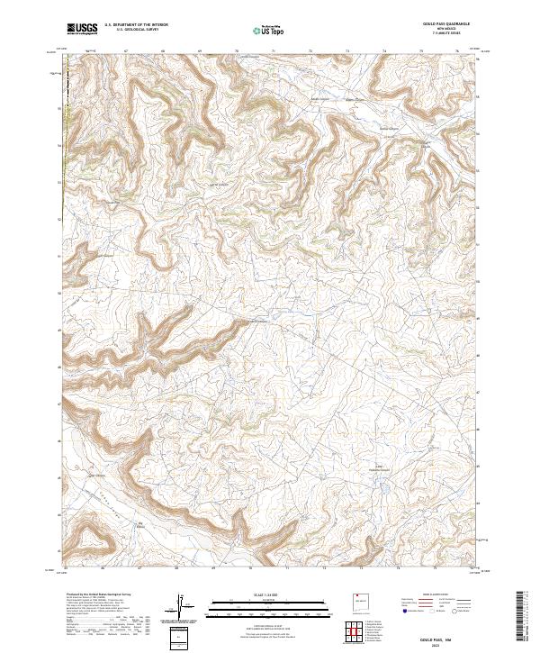 Gould Pass, NM — USGS 7.5-minute topo (2023)