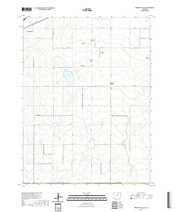 Prospect Valley, CO — USGS 7.5-minute topo (2022)