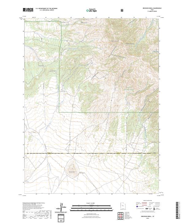 Erickson Knoll, UT — USGS 7.5-minute topo (2023)