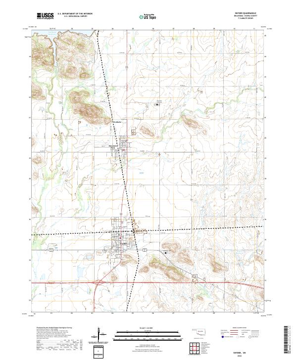 Snyder, OK — USGS 7.5-minute topo (2022)