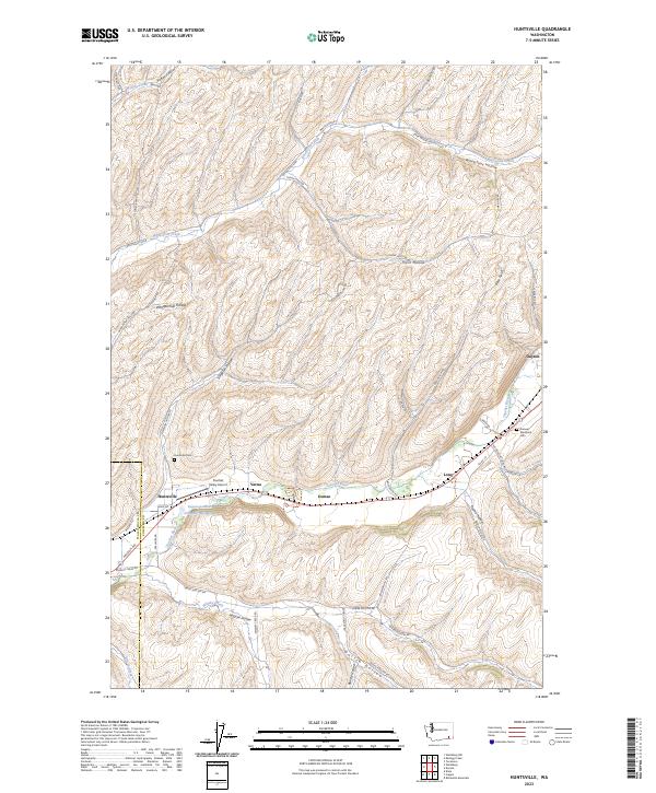 Huntsville, WA — USGS 7.5-minute topo (2023)