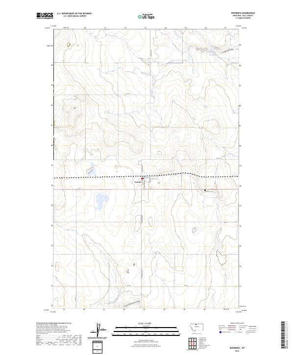 Inverness, MT — USGS 7.5-minute topo (2024)