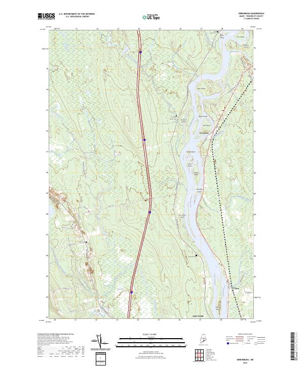 Greenbush, ME — USGS 7.5-minute topo (2024)
