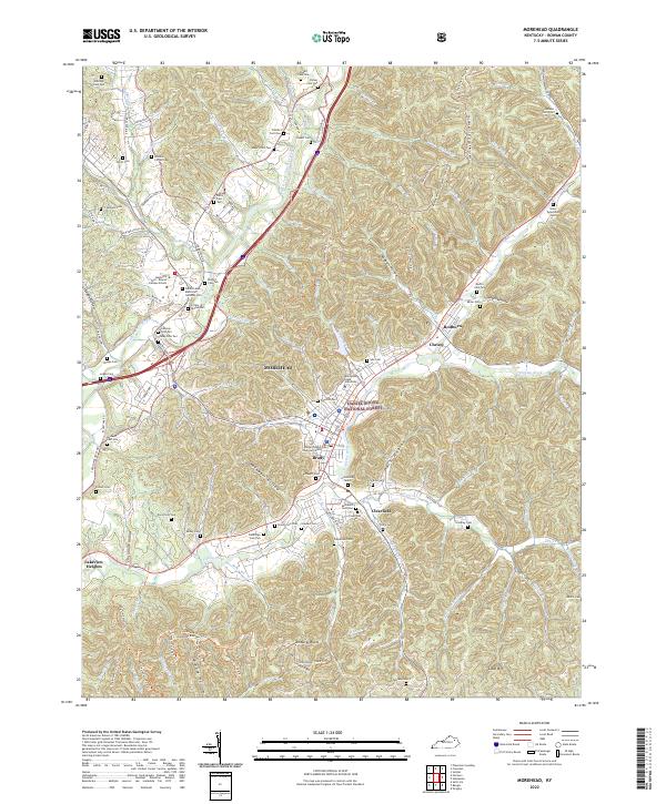 Morehead, KY — USGS 7.5-minute topo (2022)