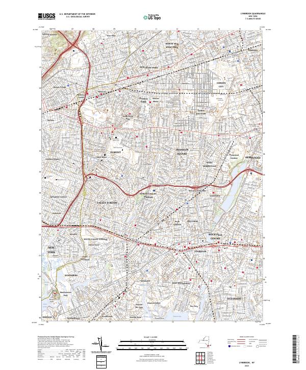Lynbrook, NY — USGS 7.5-minute topo (2023)
