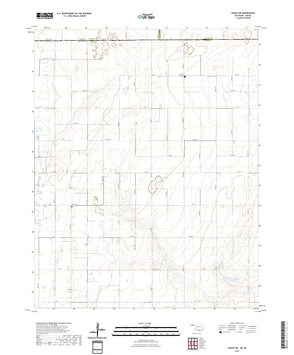 Hough NE, OK-KS — USGS 7.5-minute topo (2022)