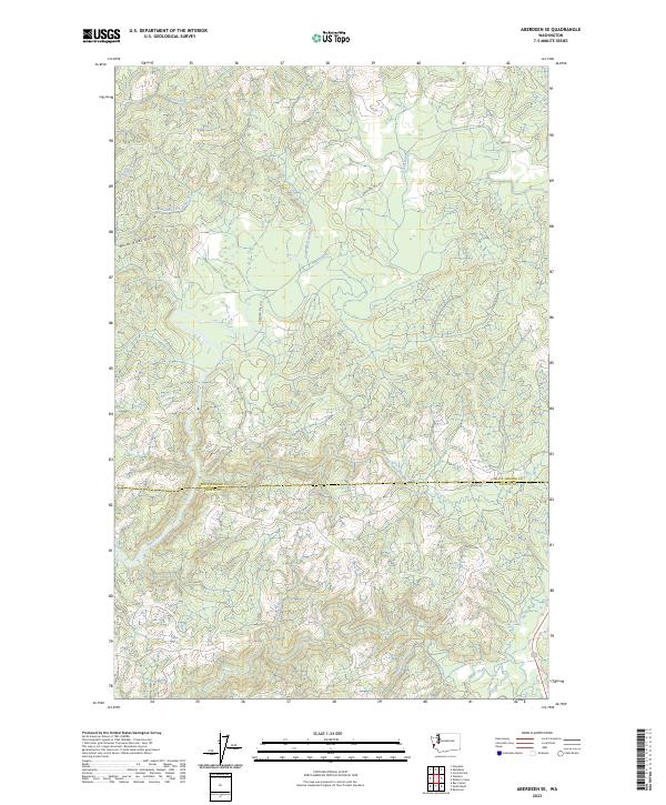 Aberdeen SE, WA — USGS 7.5-minute topo (2023)