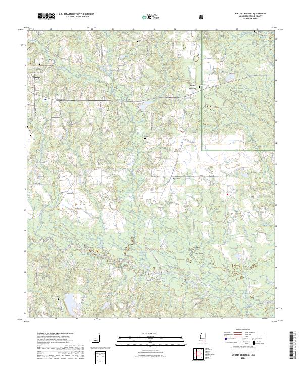 Whites Crossing, MS — USGS 7.5-minute topo (2024)