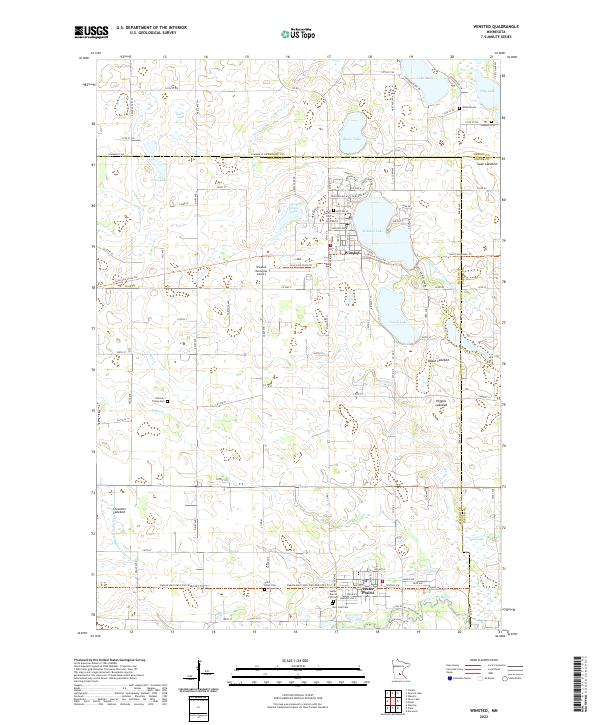 Winsted, MN — USGS 7.5-minute topo (2022)