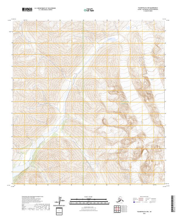 Talkeetna B-6 NW, AK — USGS 7.5-minute topo (2024)