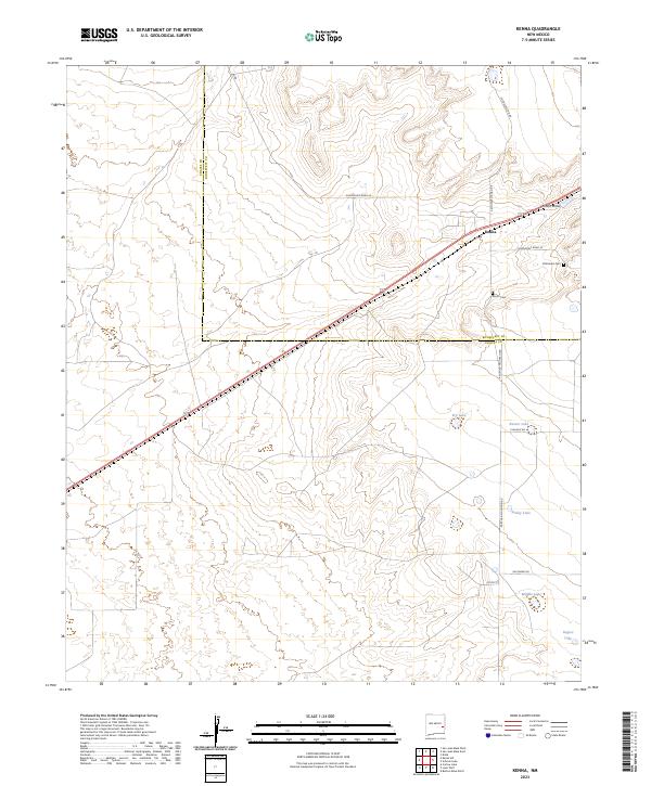 Kenna, NM — USGS 7.5-minute topo (2023)