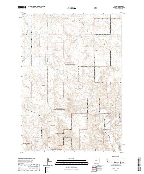Teckla, WY — USGS 7.5-minute topo (2021)