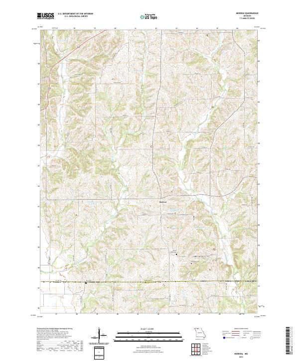 Modena, MO — USGS 7.5-minute topo (2021)