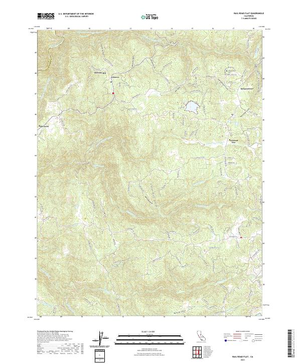 Rail Road Flat, CA — USGS 7.5-minute topo (2021)