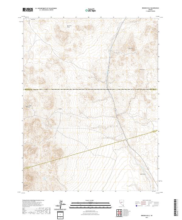 Broken Hills, NV — USGS 7.5-minute topo (2021)