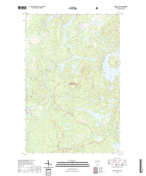Sawbill Camp, MN — USGS 7.5-minute topo (2022)
