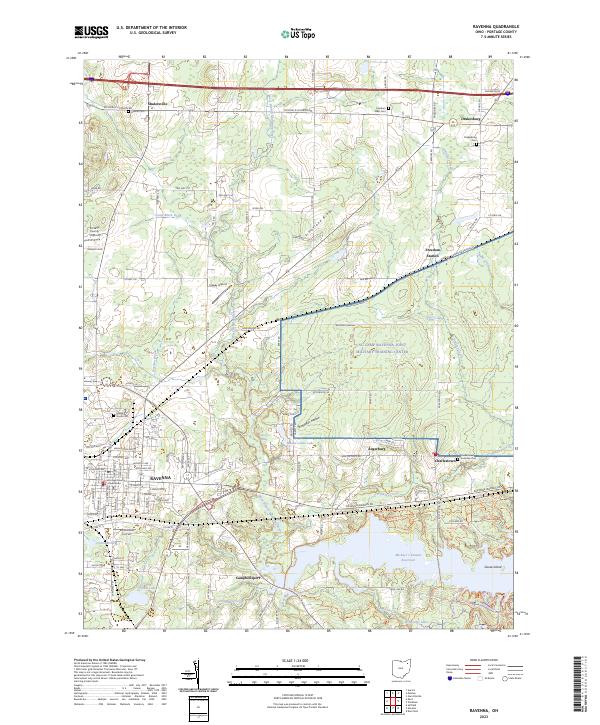 Ravenna, OH — USGS 7.5-minute topo (2023)