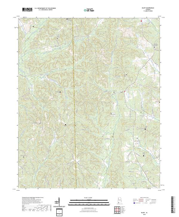 Bluff, AL — USGS 7.5-minute topo (2024)