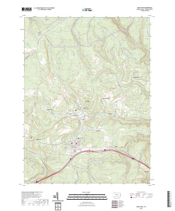 Snow Shoe, PA — USGS 7.5-minute topo (2023)