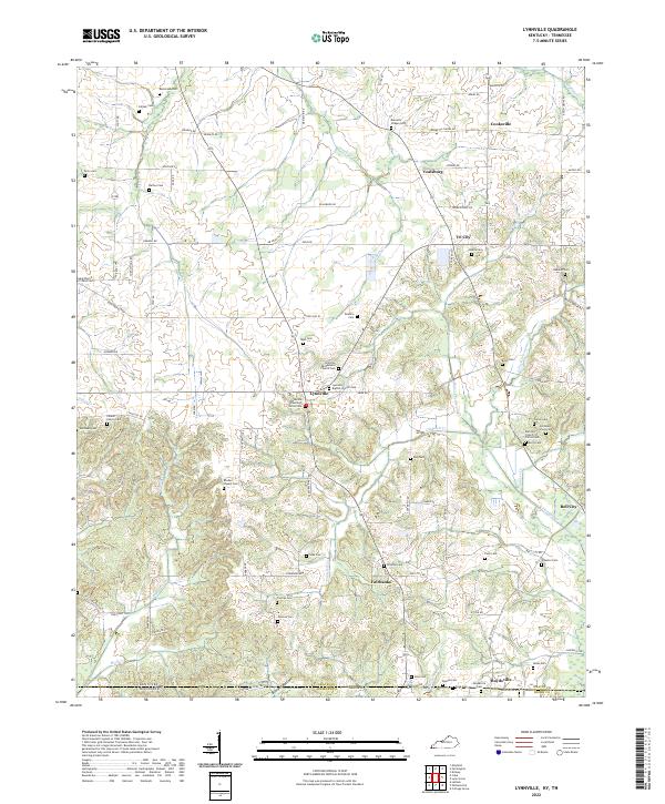 Lynnville, KY-TN — USGS 7.5-minute topo (2022)