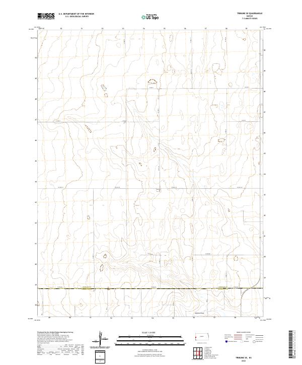 Tribune SE, KS — USGS 7.5-minute topo (2022)